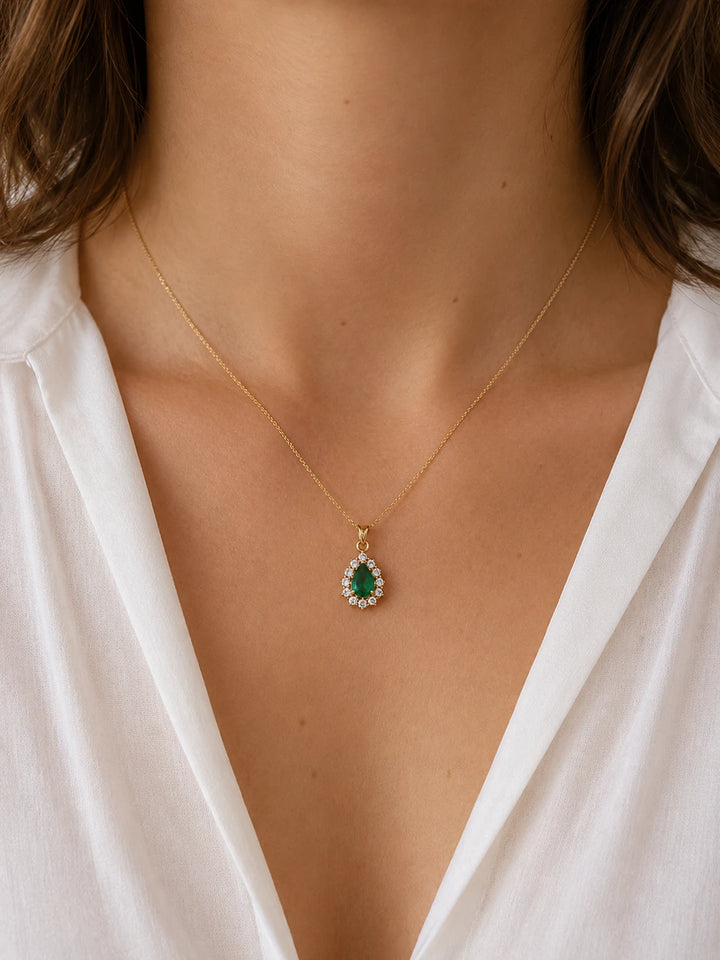 Pendentif Or jaune et Émeraude