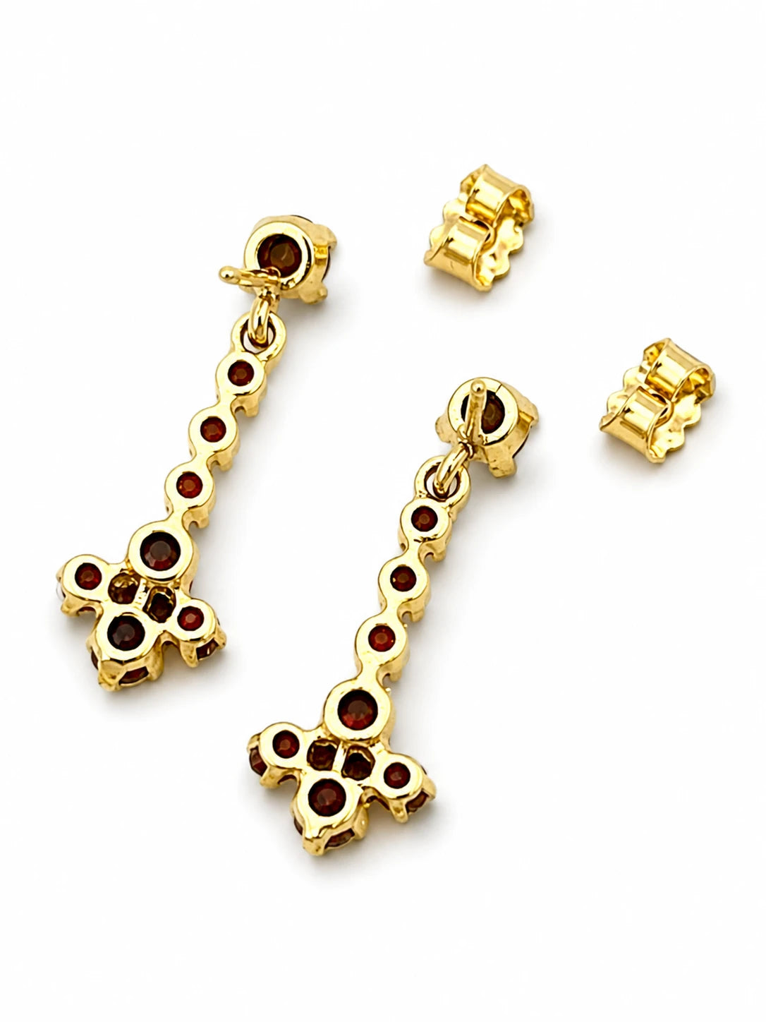 Boucles d'oreilles or et Grenat