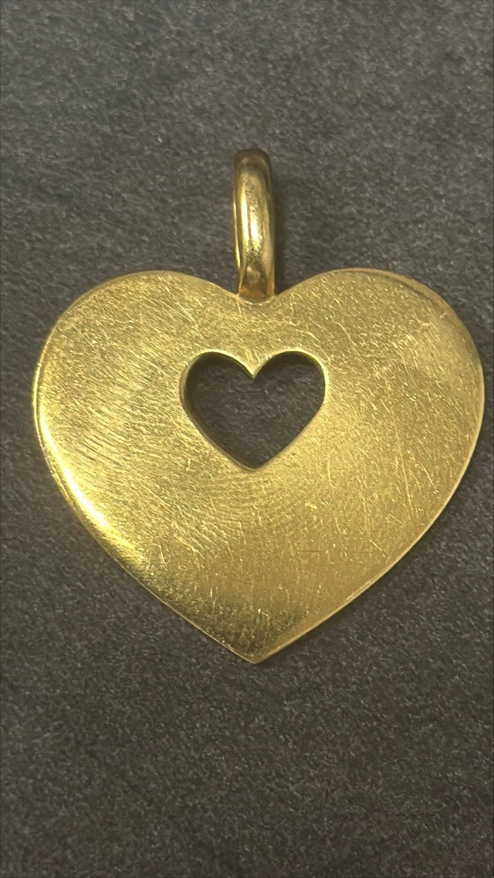 Poiray Pendentif Coeur secret or