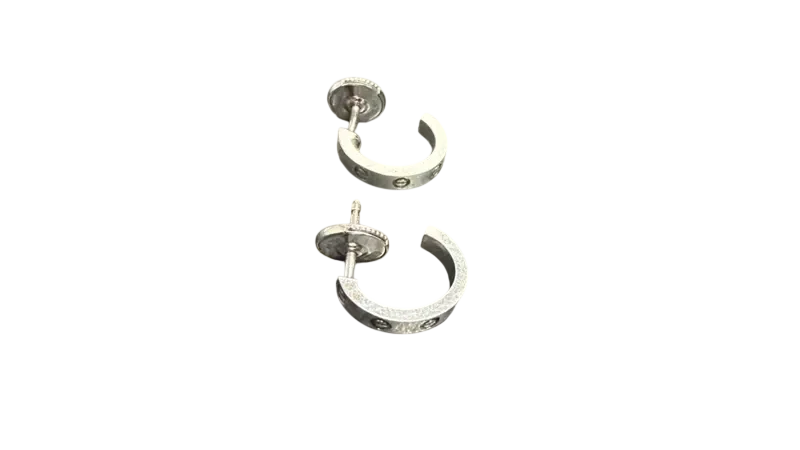 Cartier Boucles d'oreilles Love Or blanc