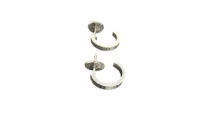 Cartier Boucles d'oreilles Love Or blanc