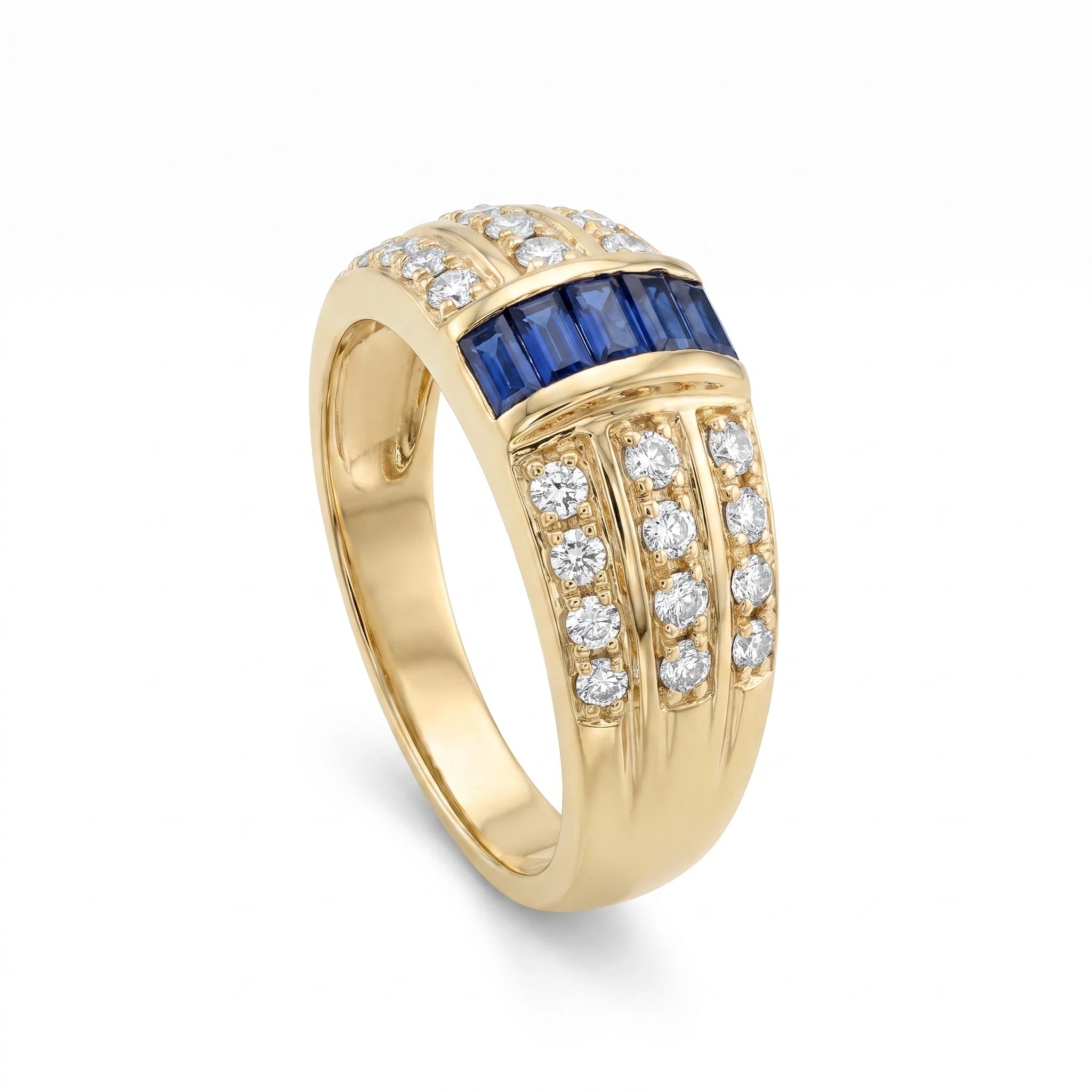 Bague or et Saphir