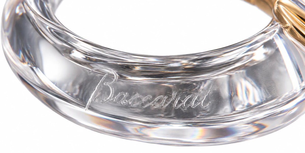 Baccarat Bague Coquillage or et Cristal