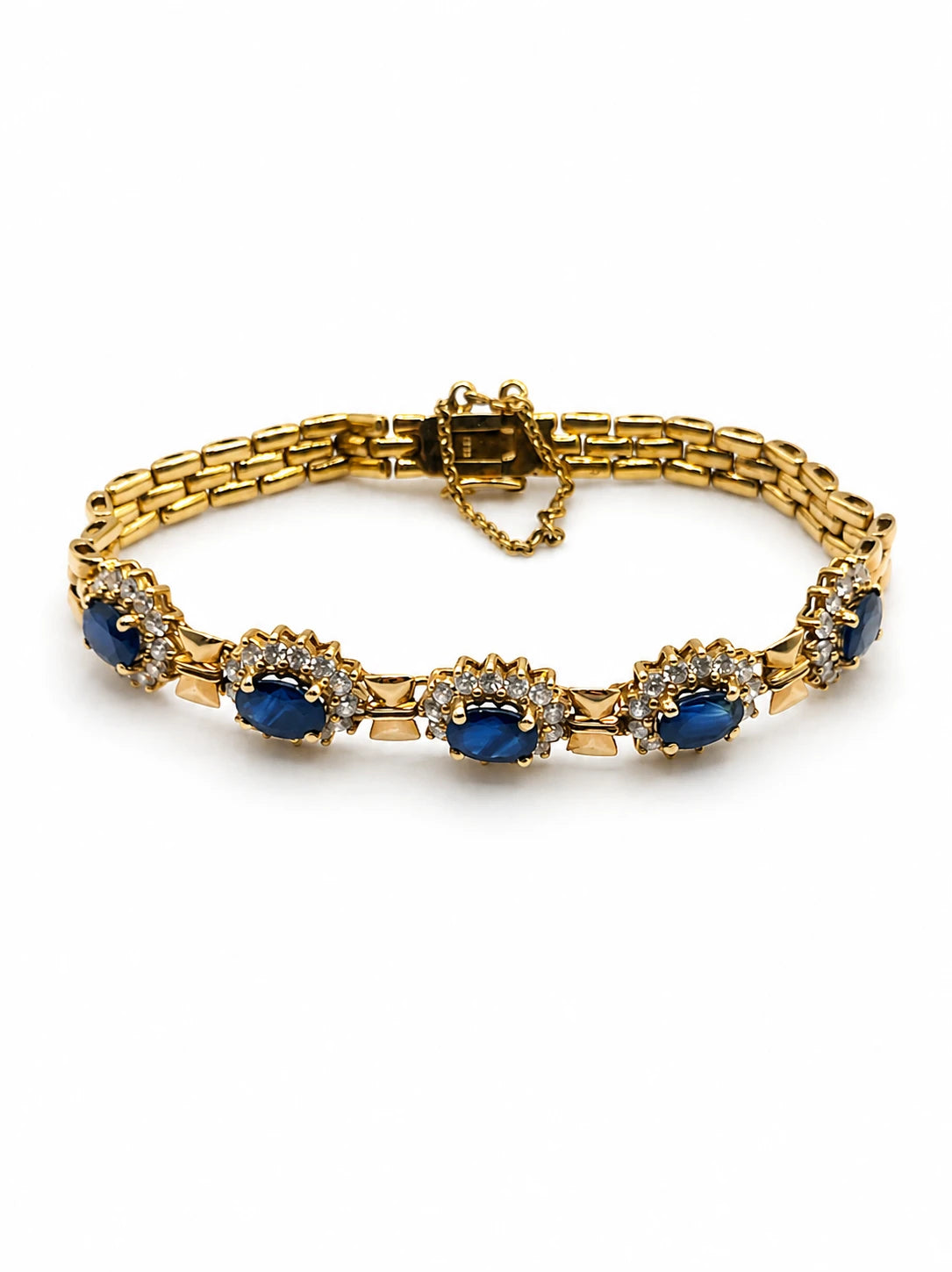 Bracelet or et Saphir