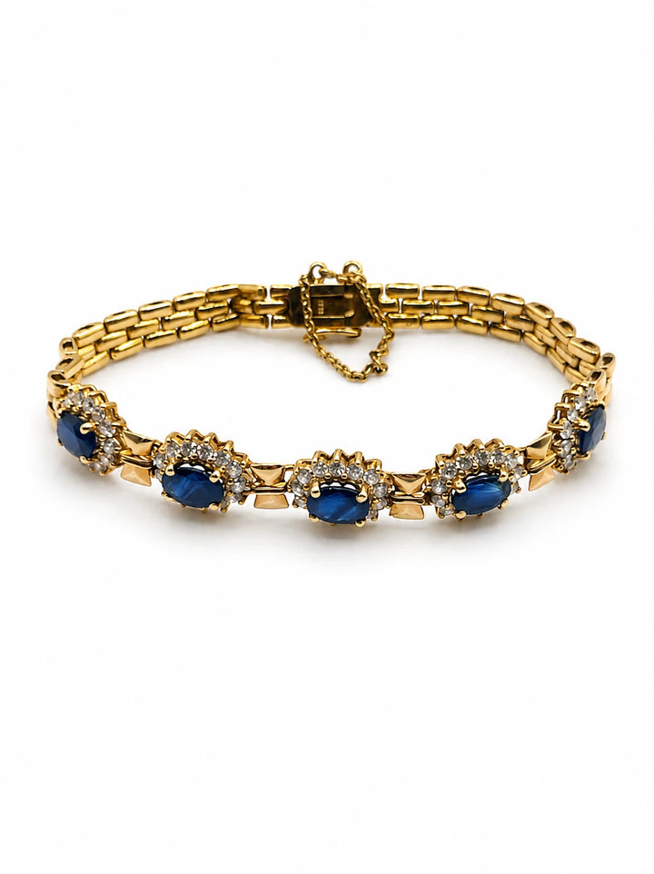 Bracelet or et Saphir