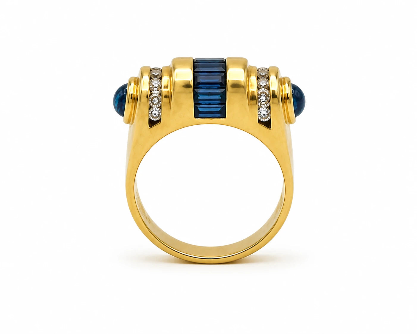 Bague or et Saphir