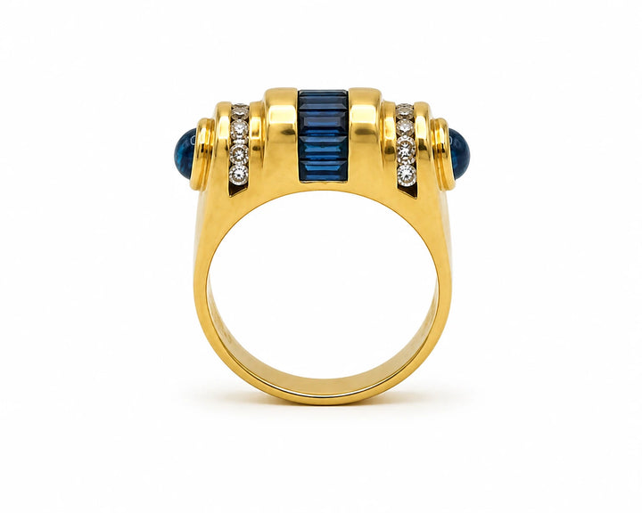 Bague or et Saphir
