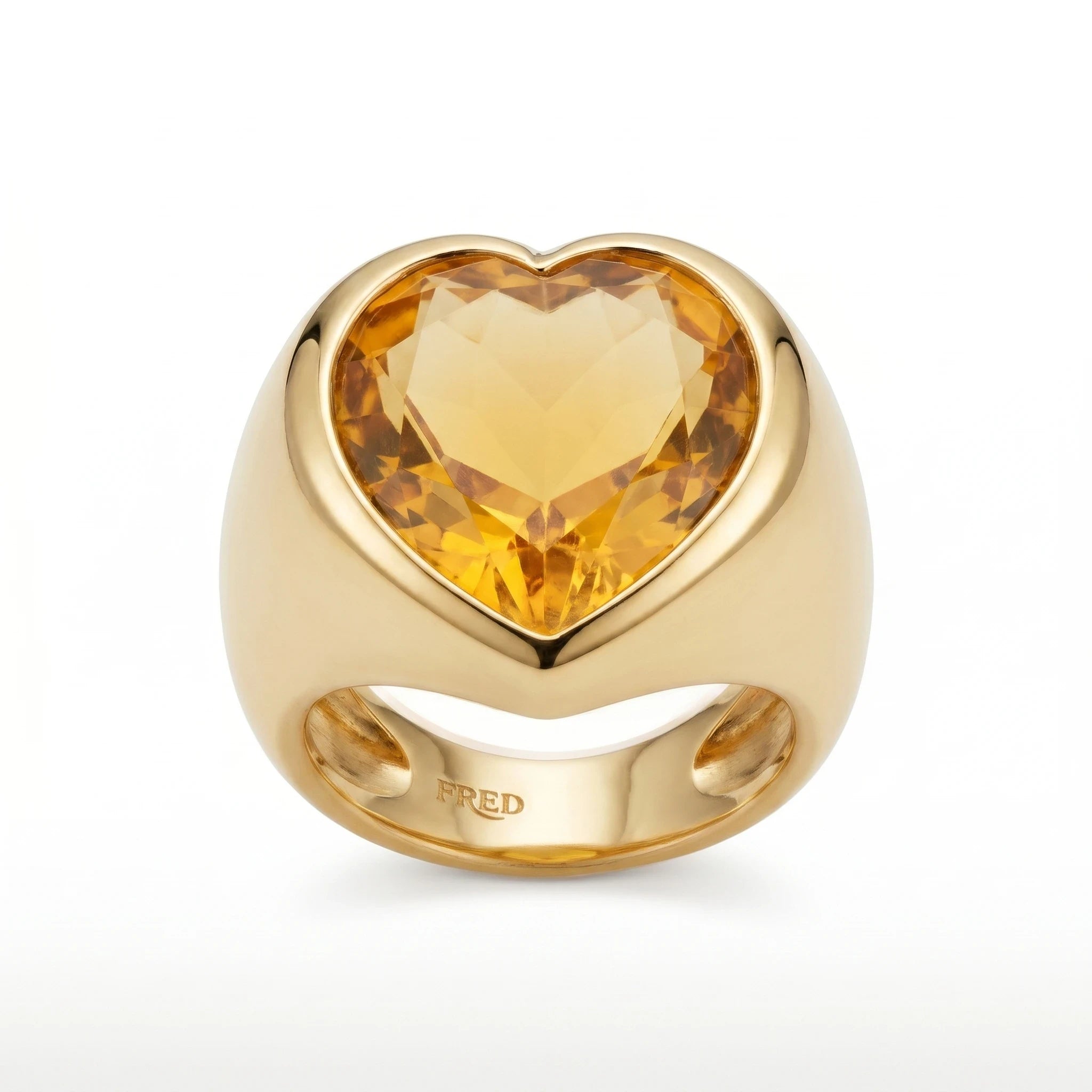 Fred Bague Or jaune et Citrine