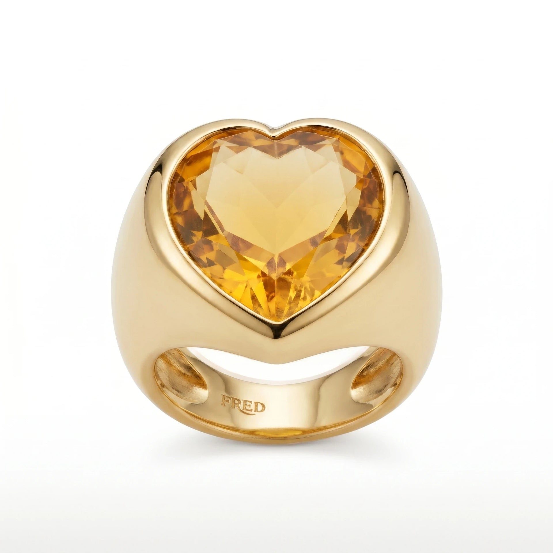 Fred Bague or et Citrine