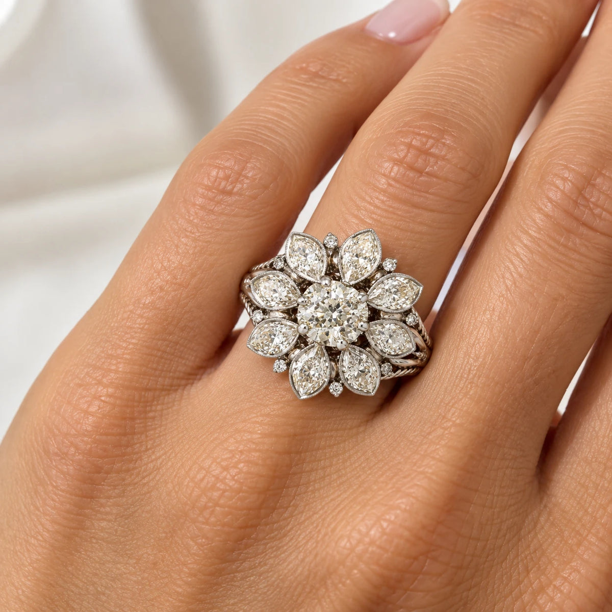 Bague or diamants