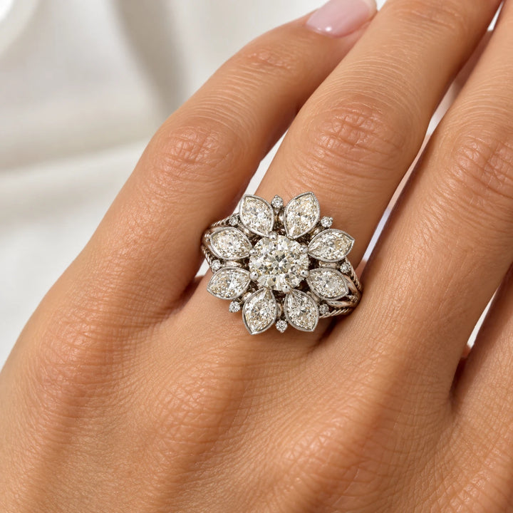 Bague or diamants