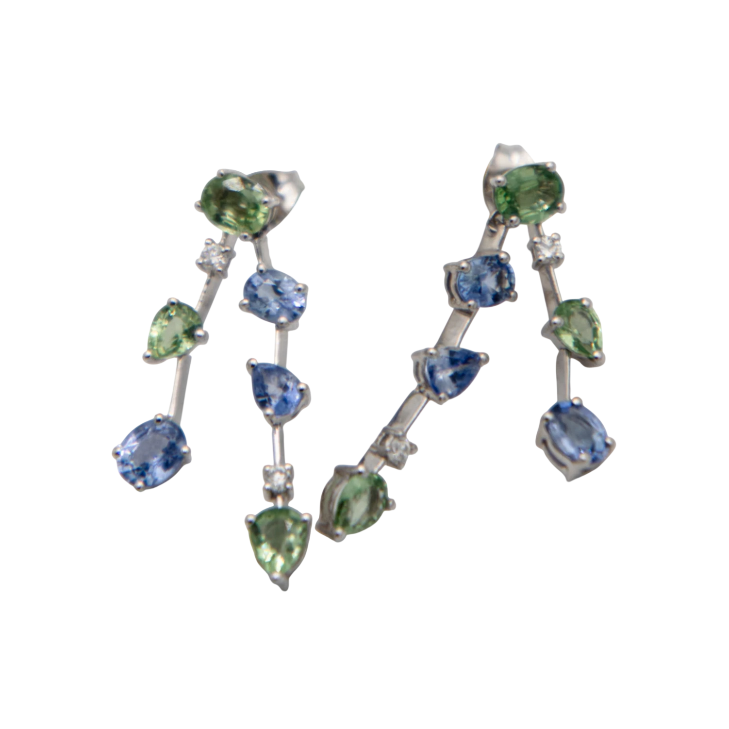 Boucles d'oreilles or et Saphir