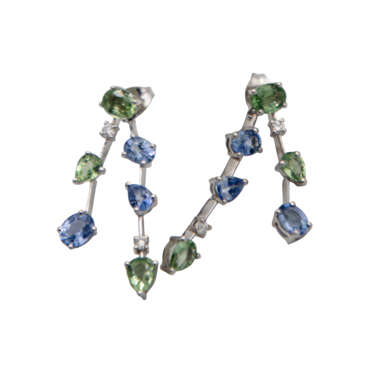 Boucles d'oreilles or et Saphir