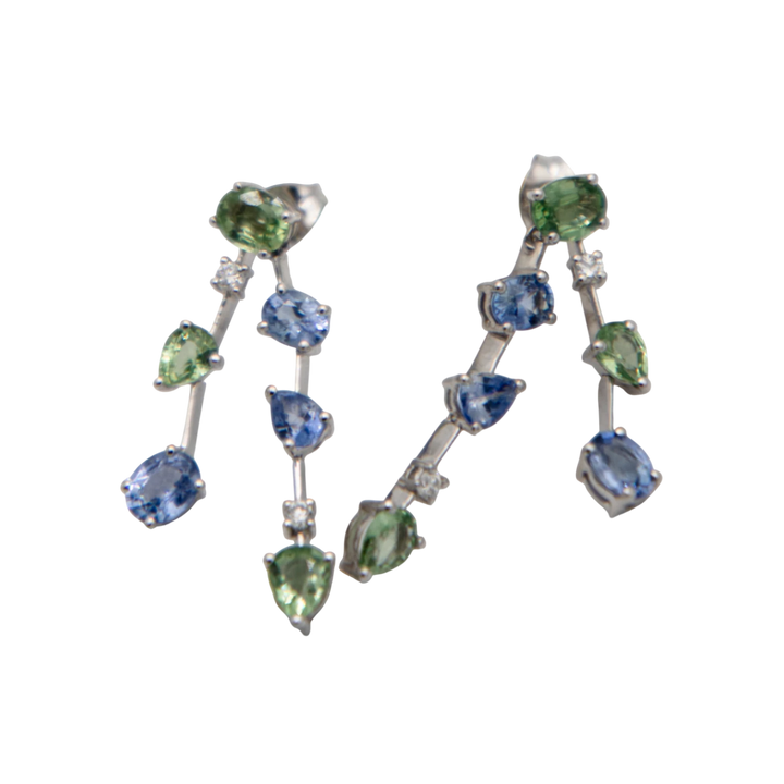 Boucles d'oreilles or et Saphir
