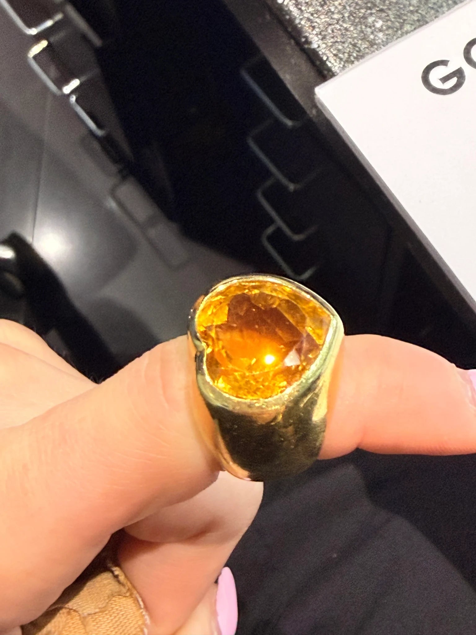 Fred Bague Or jaune et Citrine
