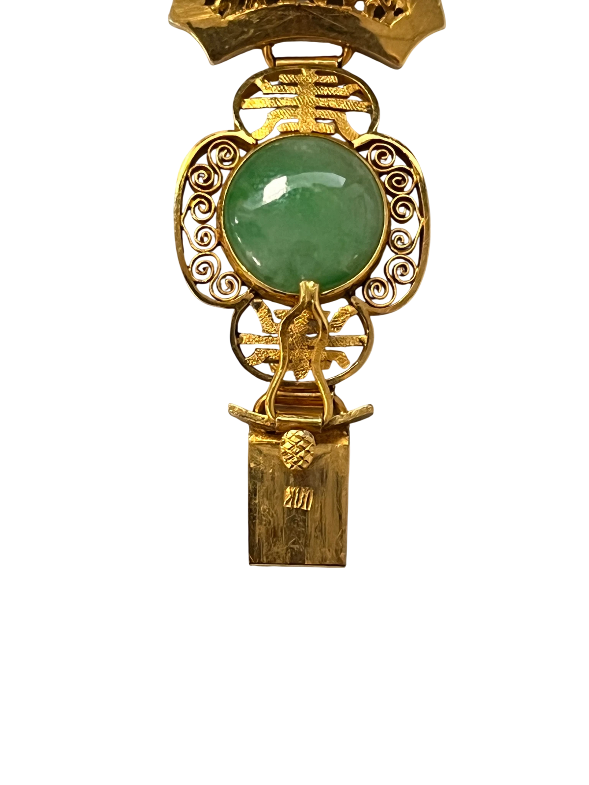 Bracelet or et Jade