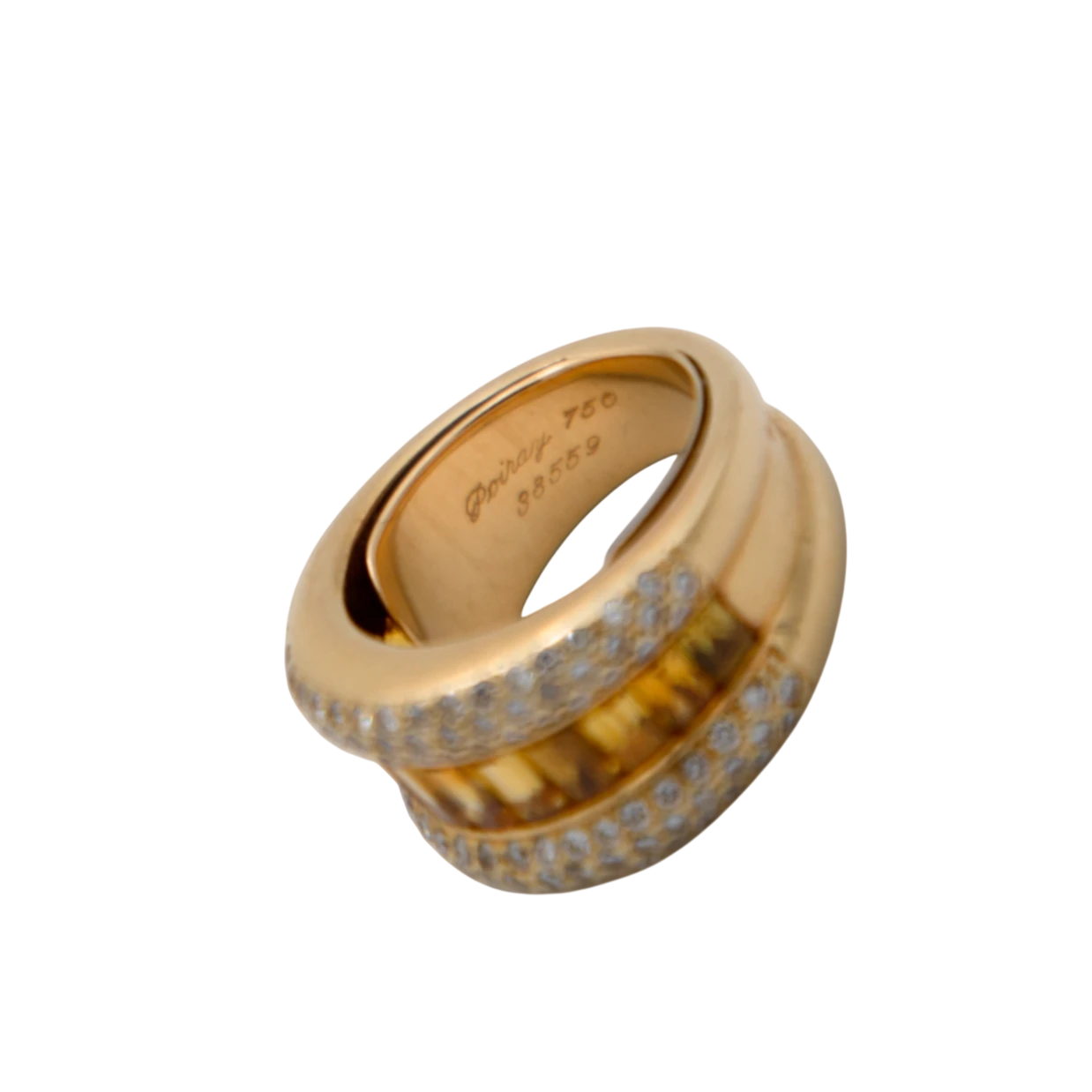 Poiray Bague Or jaune et Citrine