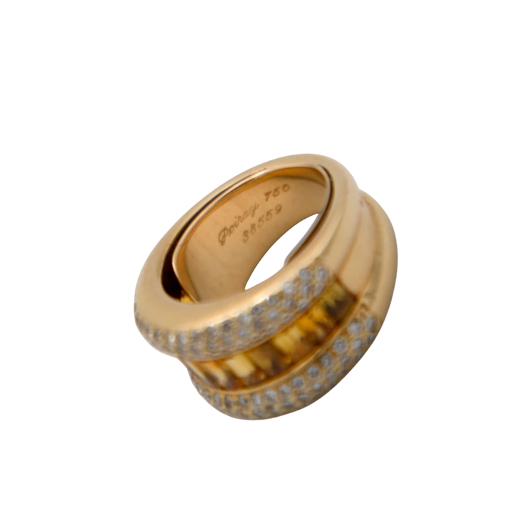 Poiray Bague Or jaune et Citrine