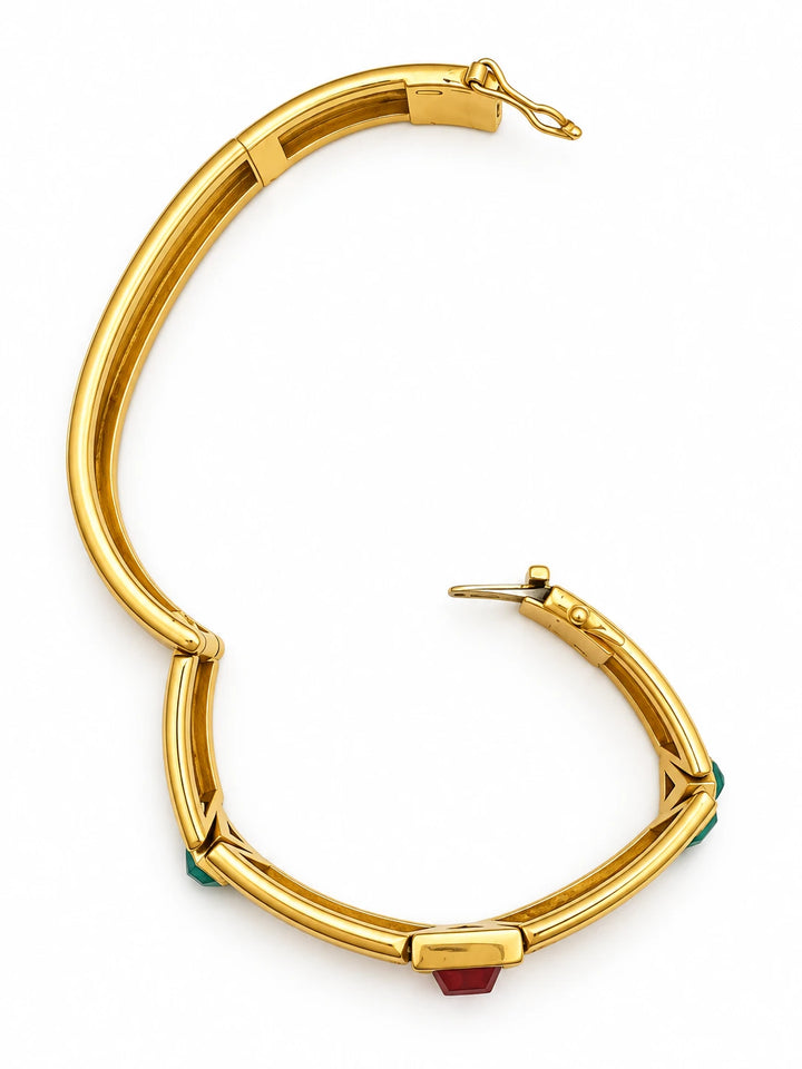 Gucci Bracelet or, Émeraude et Rubis
