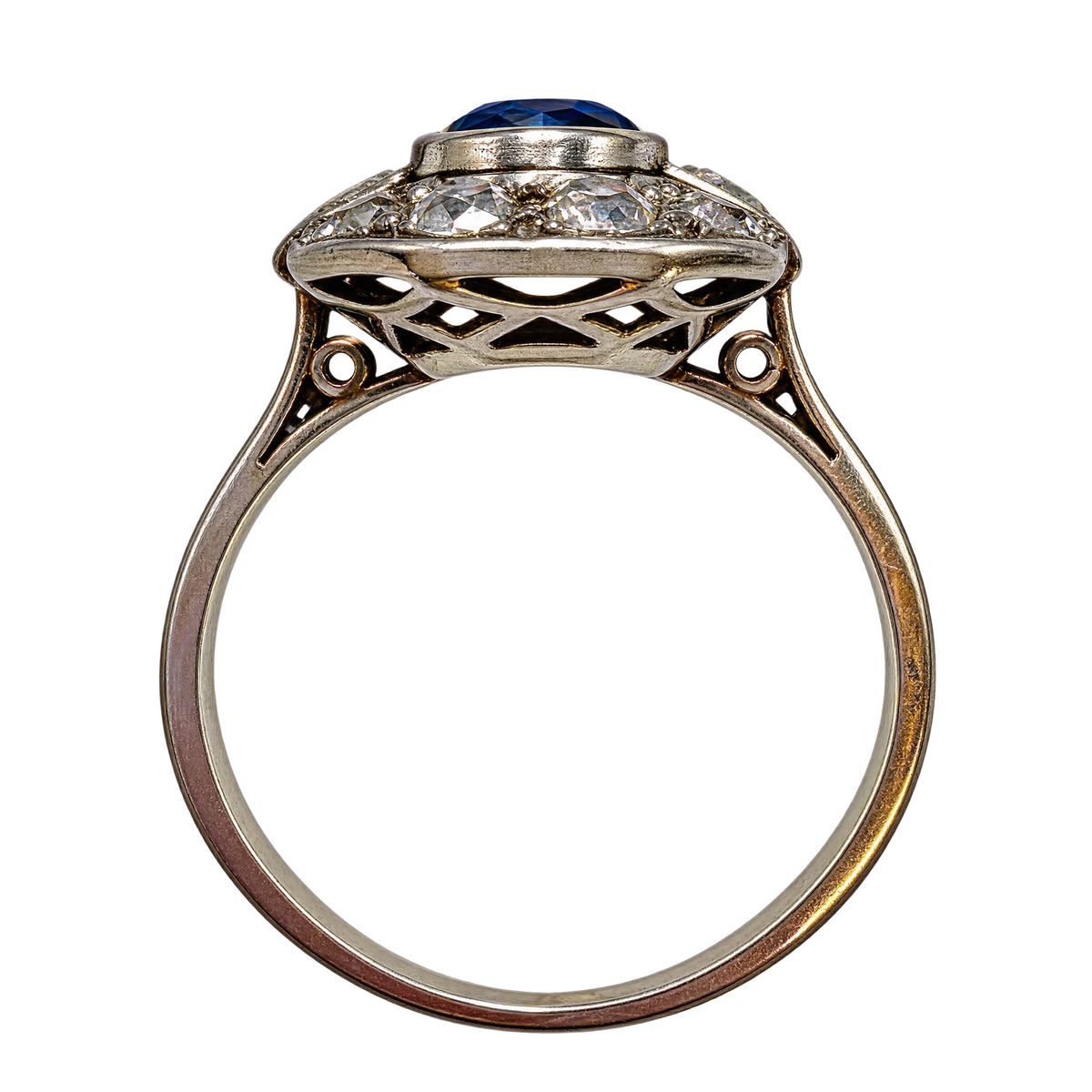 Bague platine et Saphir