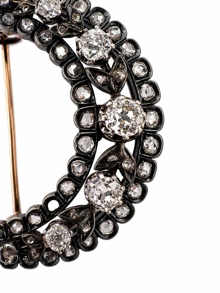 Broche Or rose et Diamant