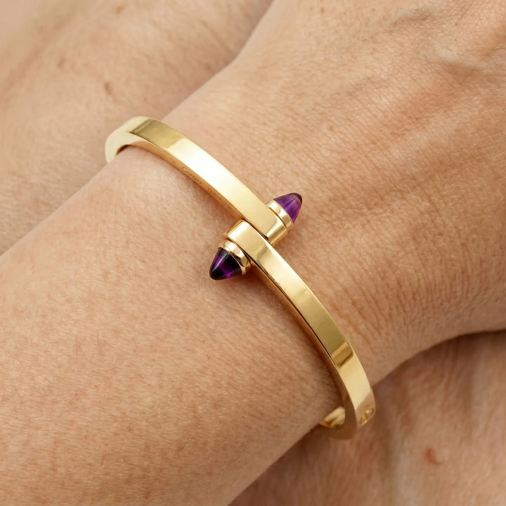 Cartier Bracelet Menottes Or jaune et Grenat