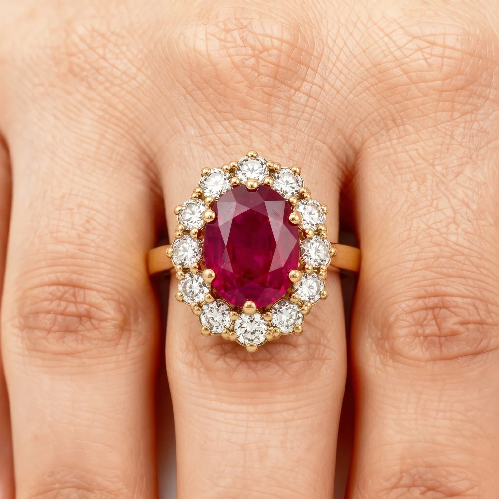 Bague Or jaune et Rubis
