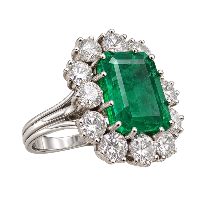 Bague or et Émeraude