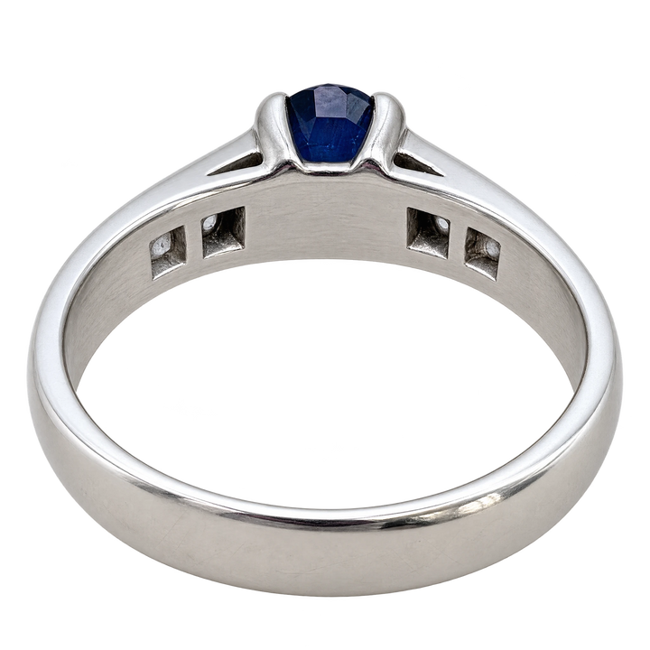 Bague solitaire or et Saphir