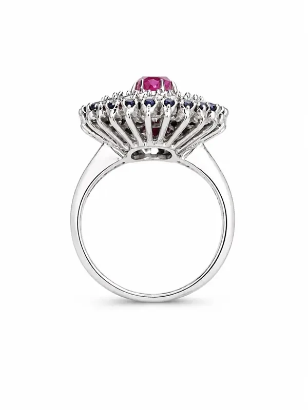 Bague Or blanc et Rubis