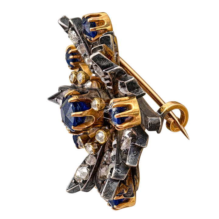 Broche or et Saphir