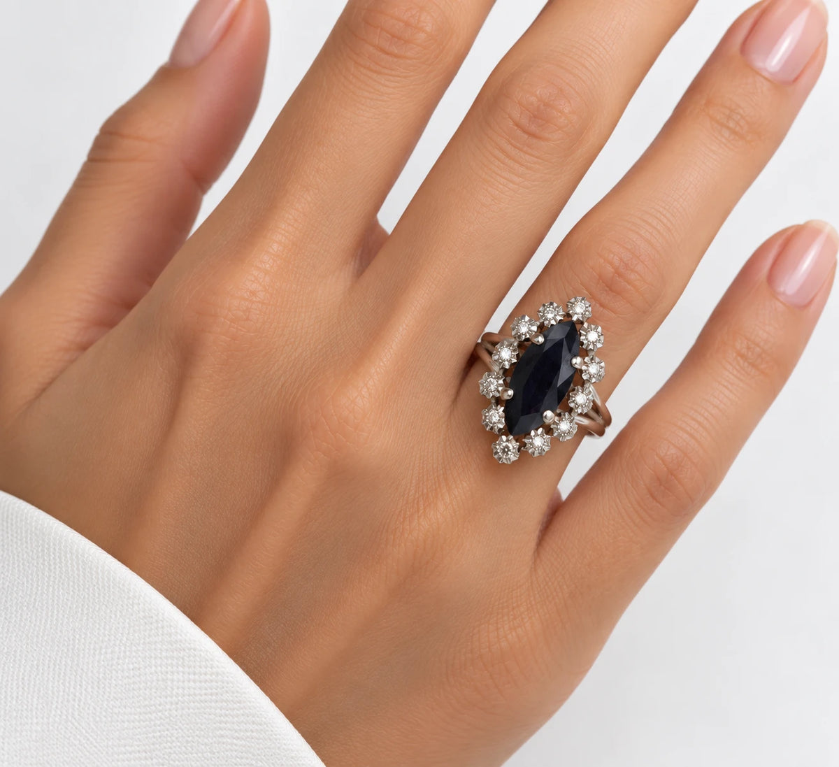 Bague or et Saphir