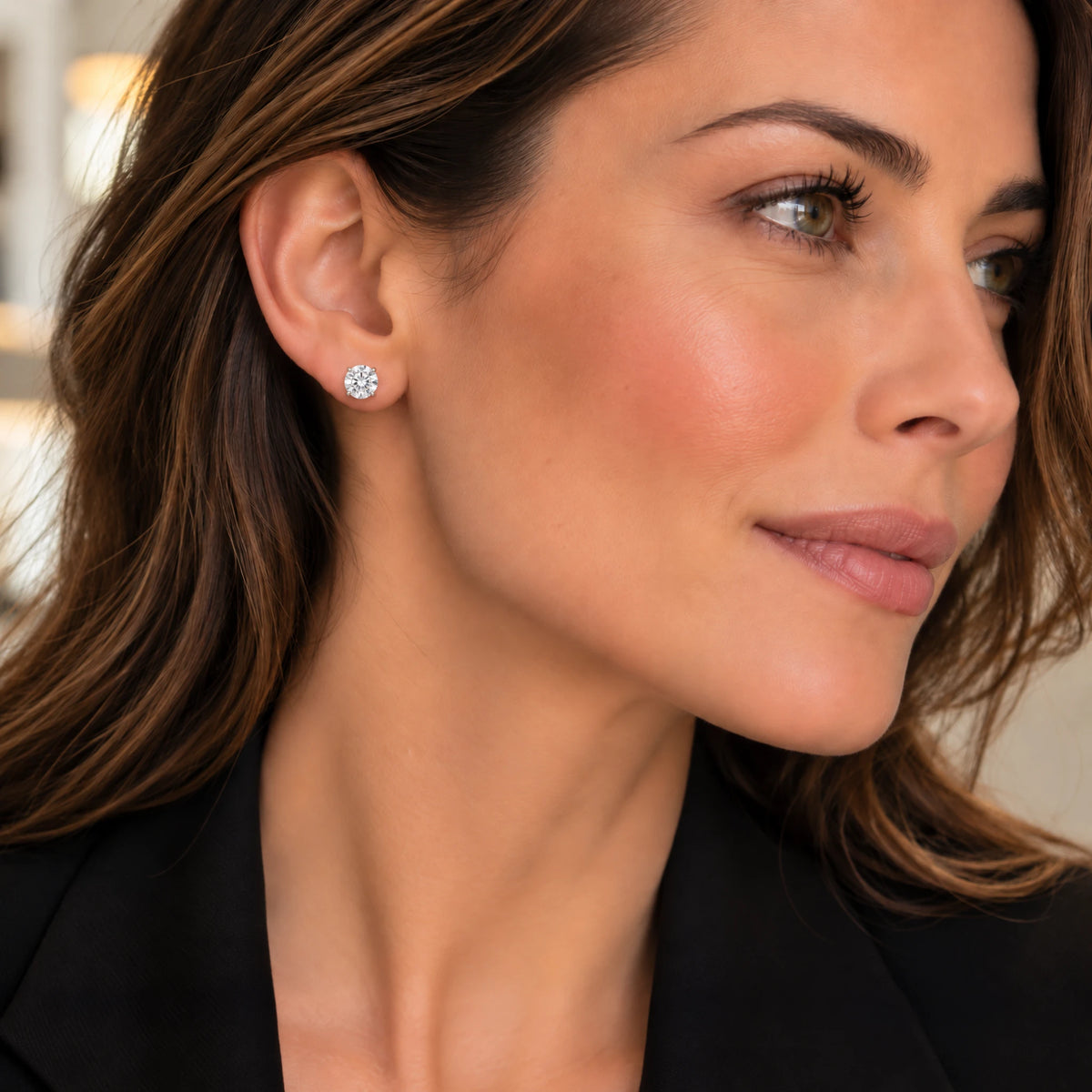Boucles d'oreilles or et Diamant