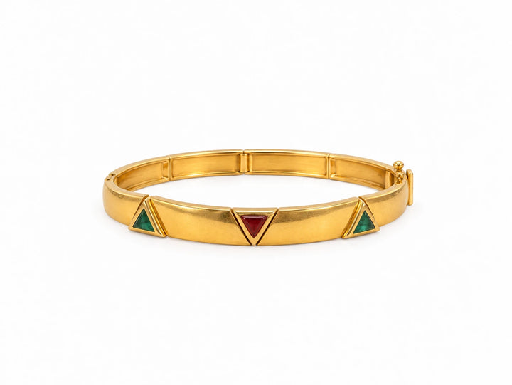 Gucci Bracelet or, Émeraude et Rubis