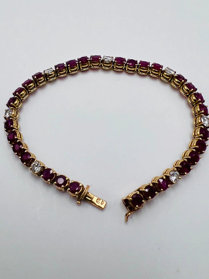 Bracelet or et Rubis