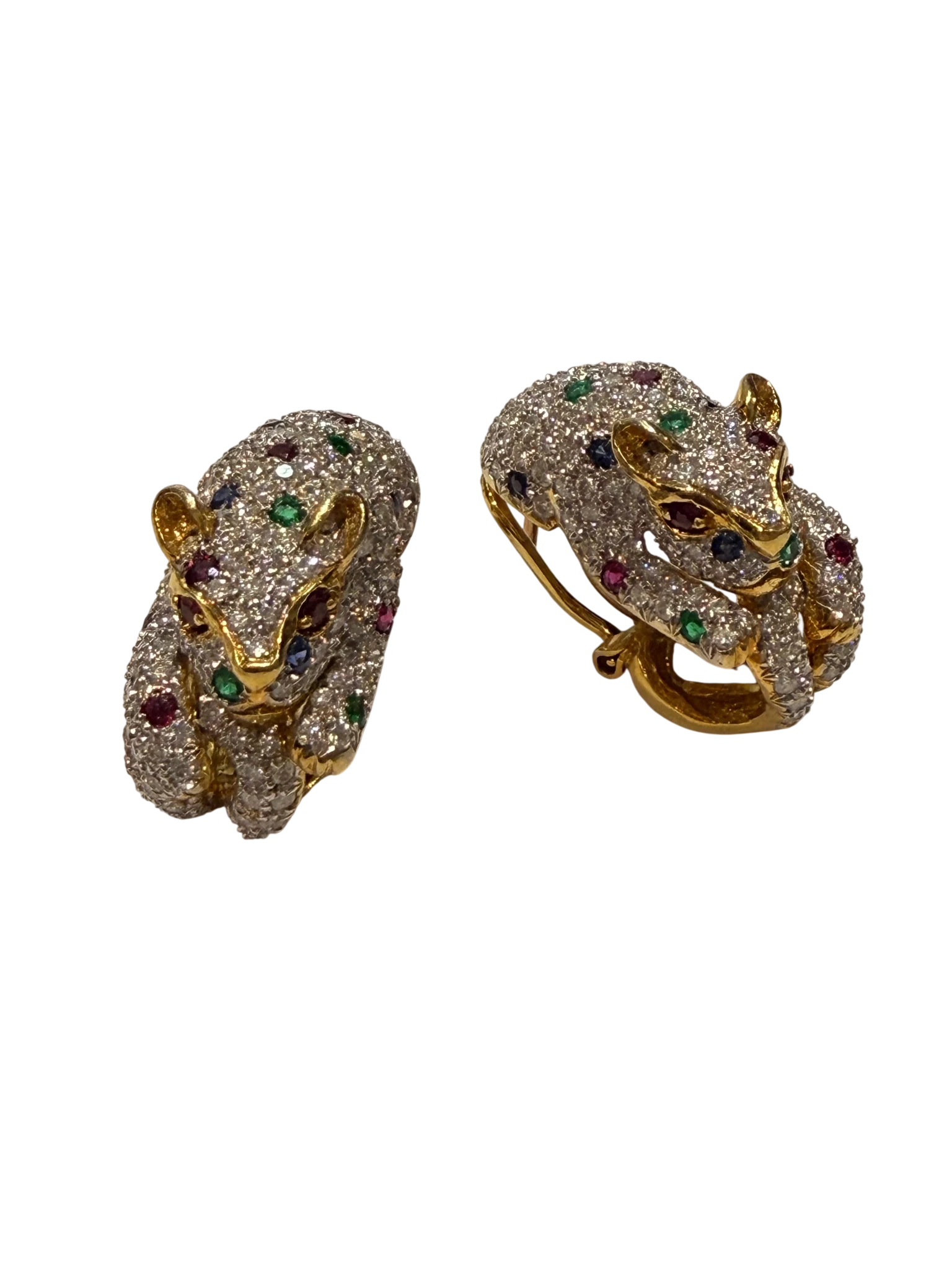 Boucles d'oreilles Or jaune et Diamants