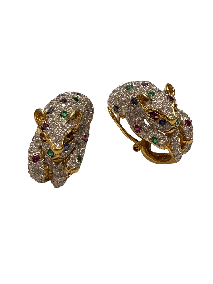 Boucles d'oreilles Or jaune et Diamants