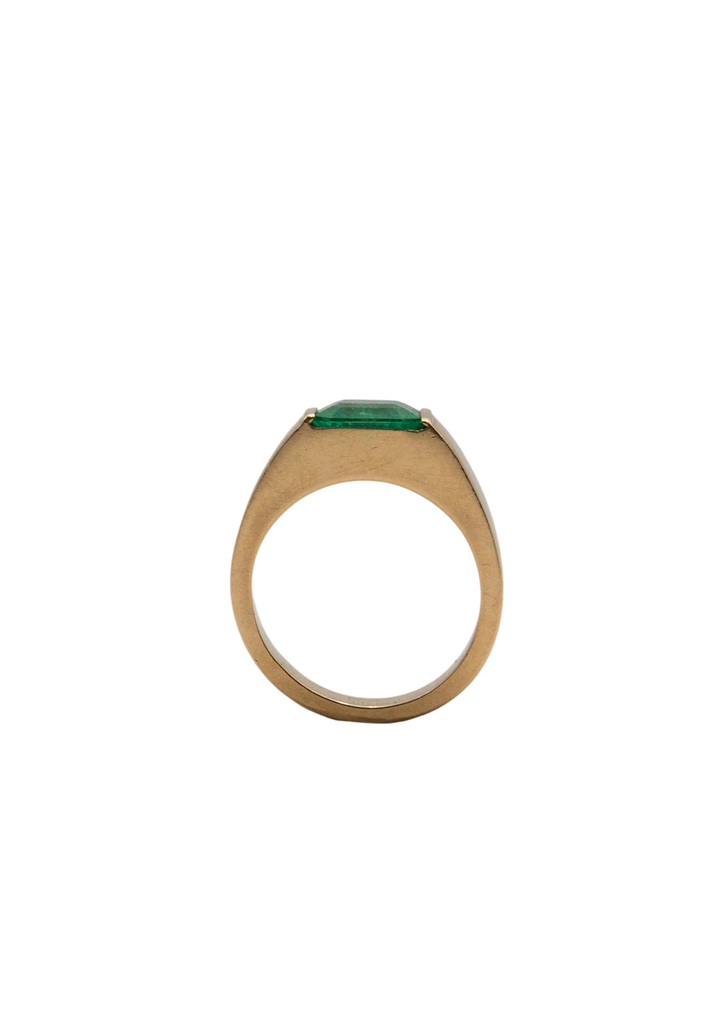 Cartier Bague Tank or et Émeraude