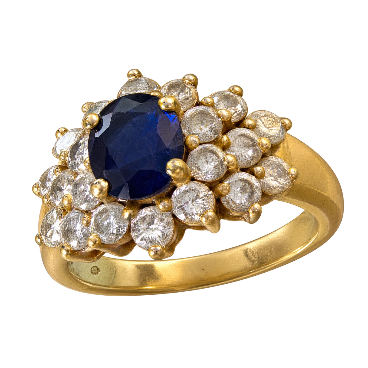 Bague or et Saphir