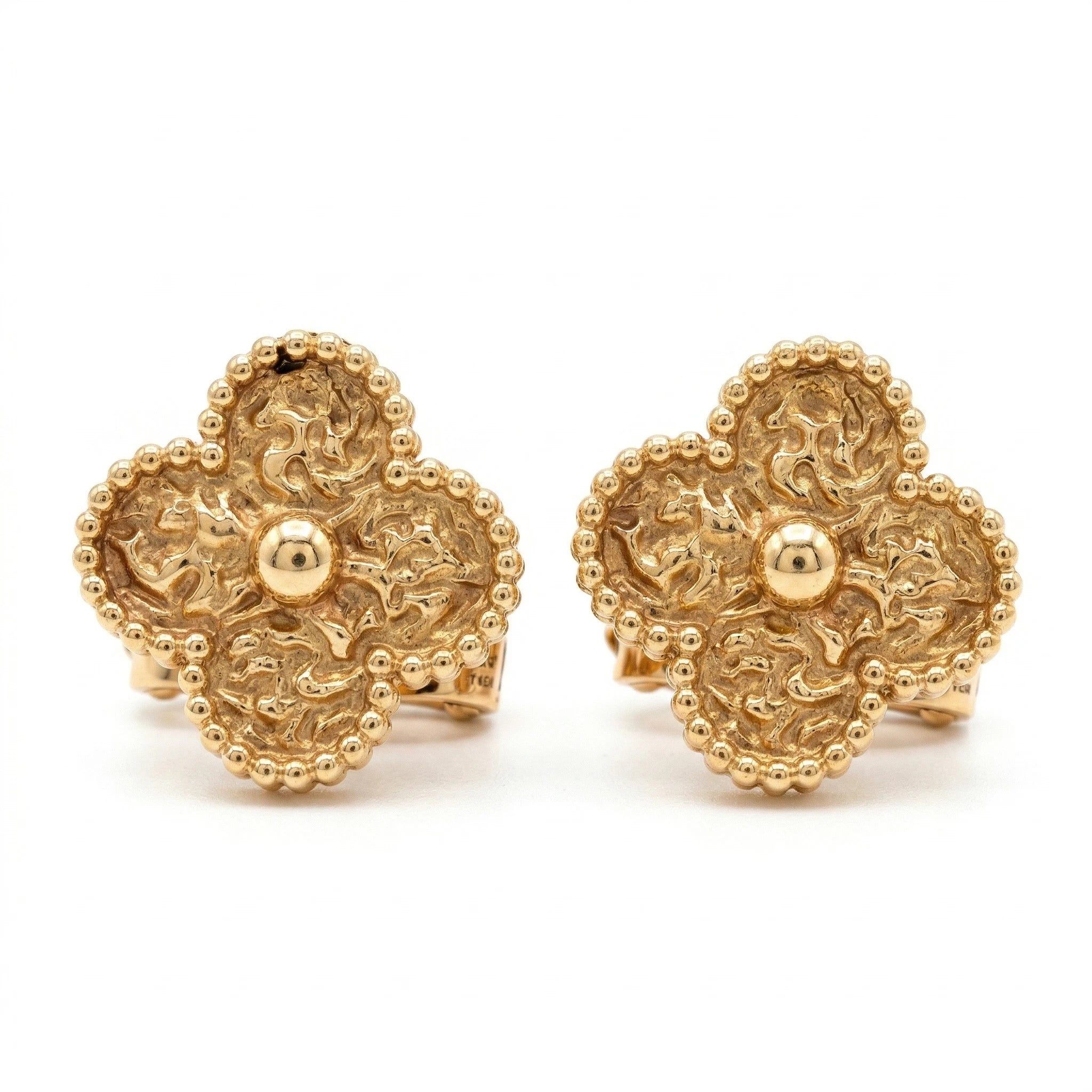 Van Cleef & Arpels Boucles d'oreilles Alhambra Or jaune