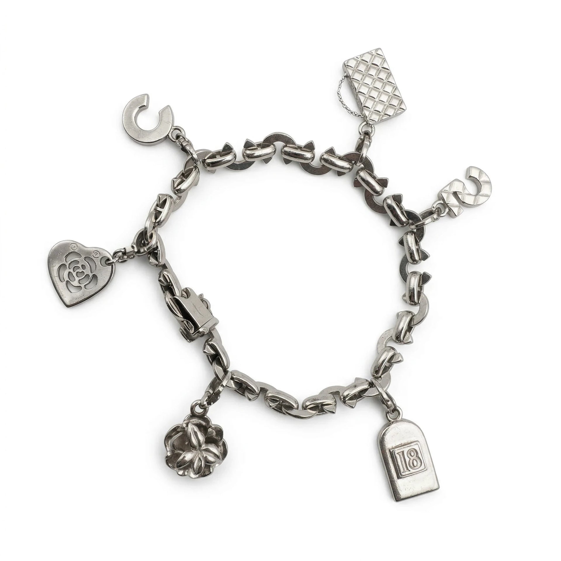Chanel Bracelet Camellia Or blanc
