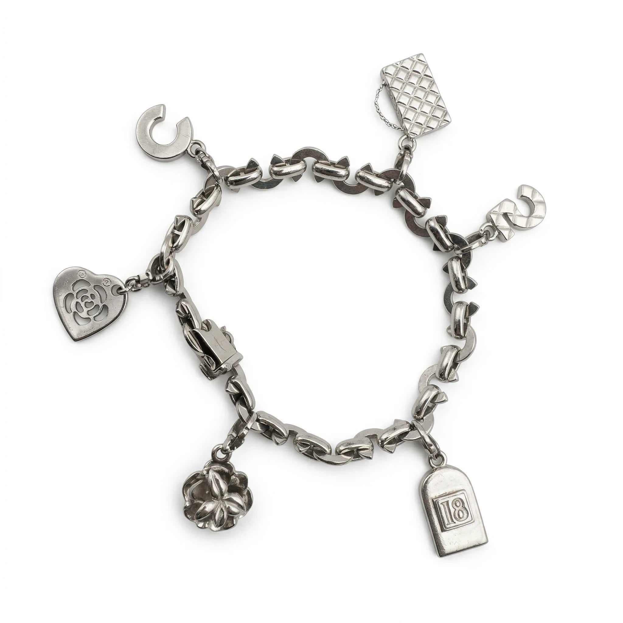 Chanel Bracelet Camellia Or blanc