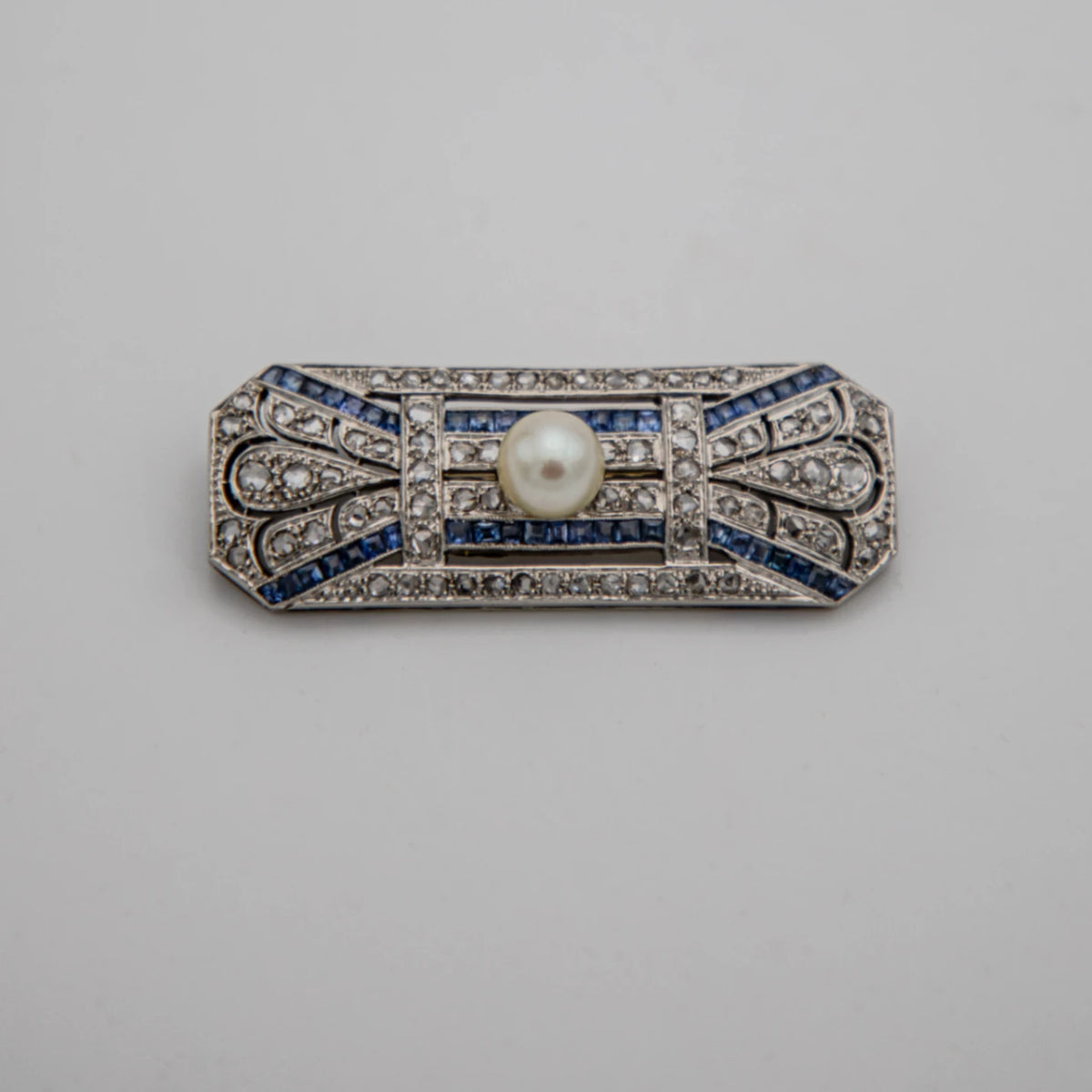Broche platine et Perle de culture