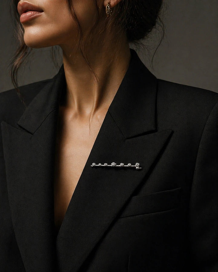 Broche Or blanc et Diamant