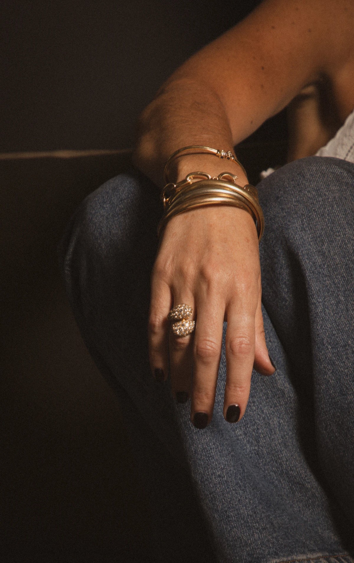 Bague or et Diamant pavage