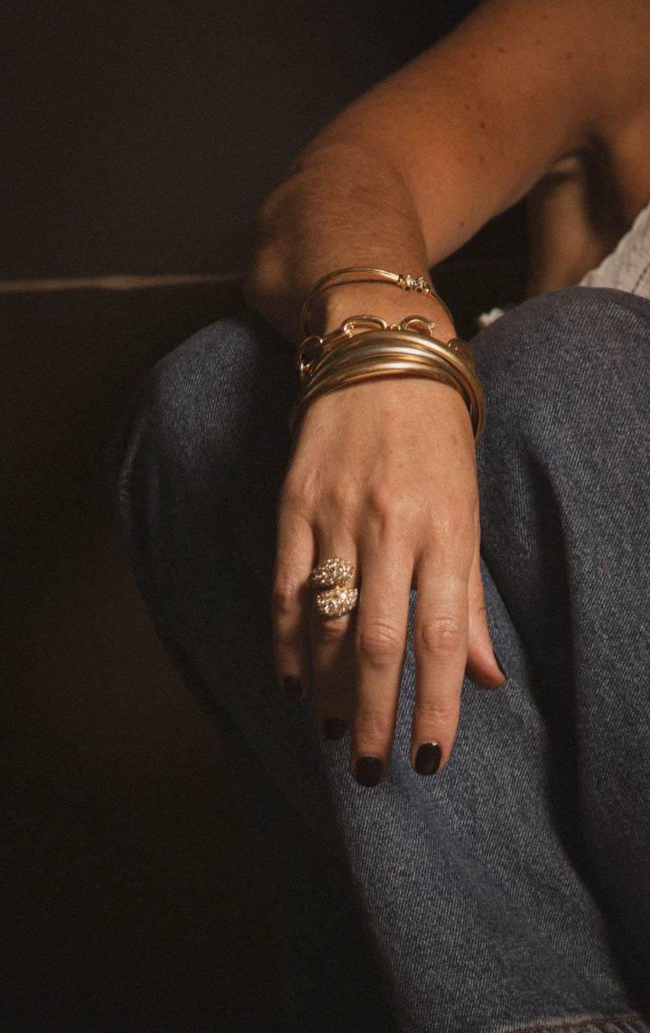 Bague or et Diamant pavage