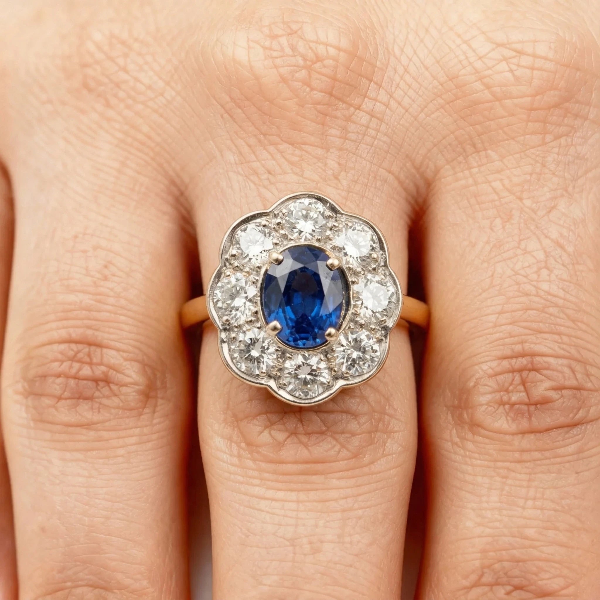 Bague Or jaune et Saphir
