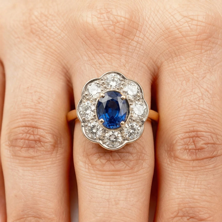 Bague Or jaune et Saphir