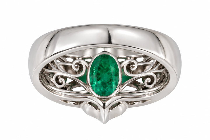 Bague or et Émeraude