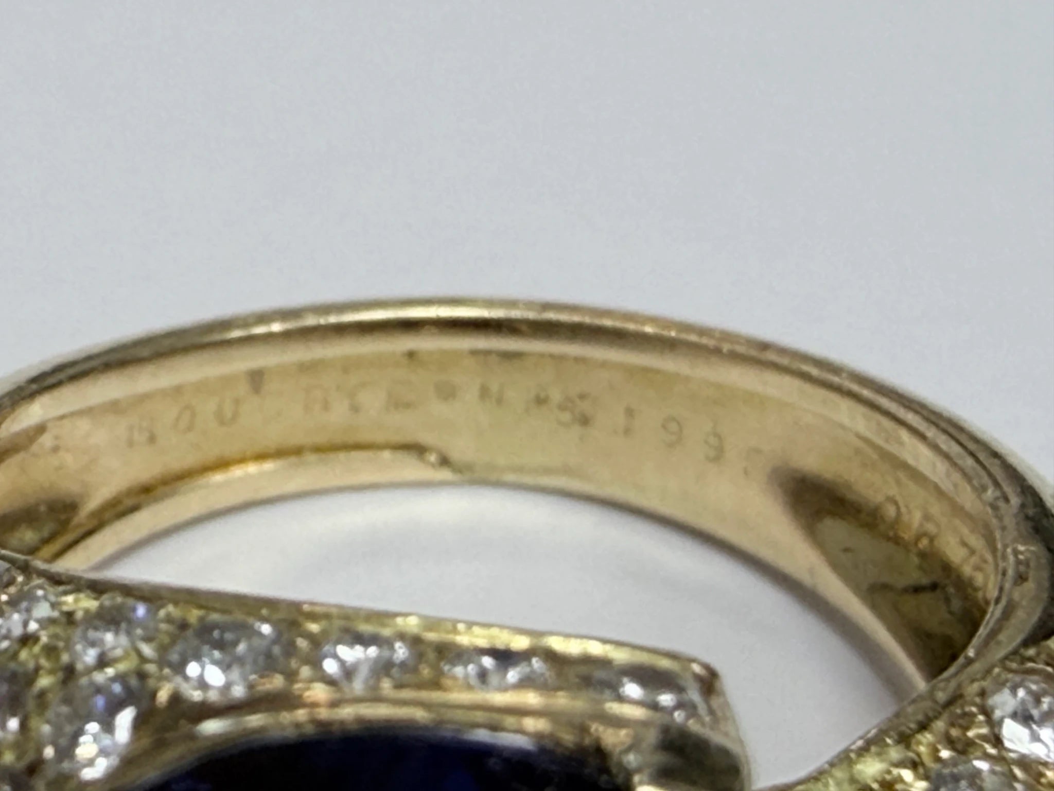 Boucheron Bague or et Saphir